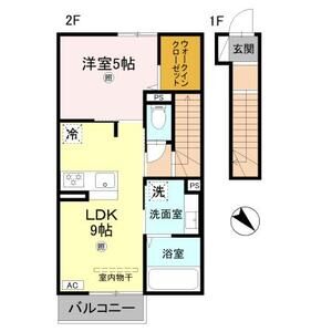 1LDK 間取り図