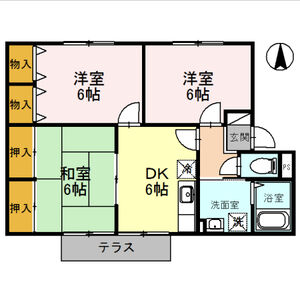 3DK 間取り図