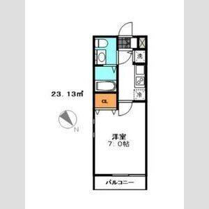 1K 間取り図