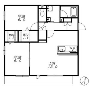2LDK 間取り図