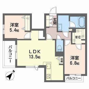 2LDK 間取り図