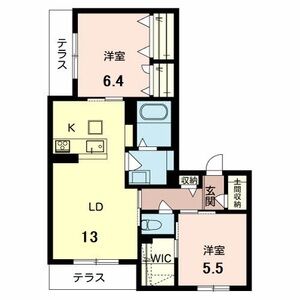 2LDK 間取り図