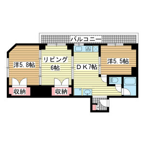 2LDK 間取り図