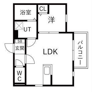 1LDK 間取り図