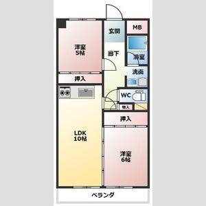 2LDK 間取り図