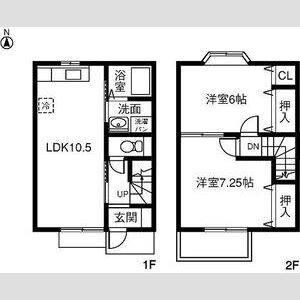 2LDK 間取り図