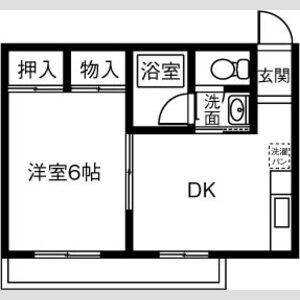 1DK 間取り図