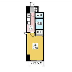 1K 間取り図