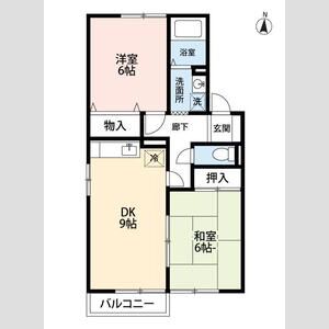 2DK 間取り図