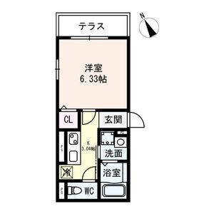 1K 間取り図