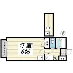 1K 間取り図