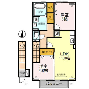2LDK 間取り図
