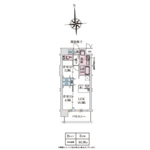 2LDK 間取り図
