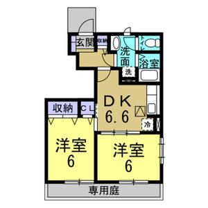 2DK 間取り図