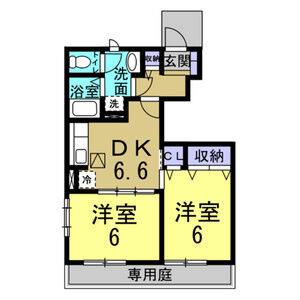 2DK 間取り図