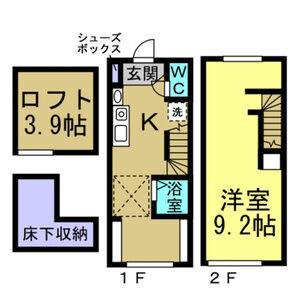 1DK 間取り図