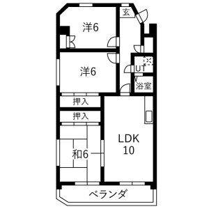 3LDK 間取り図