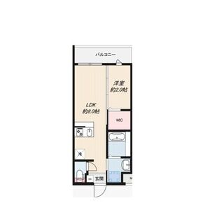 1LDK 間取り図