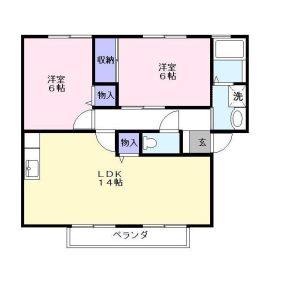2LDK 間取り図
