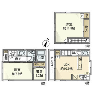 2LDK 間取り図