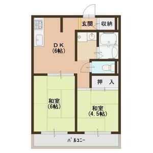 2DK 間取り図