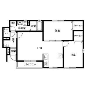 2LDK 間取り図