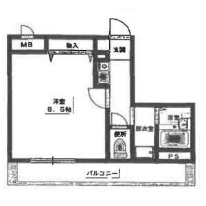 1K 間取り図