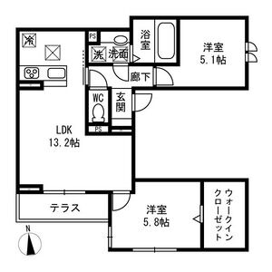 2LDK 間取り図