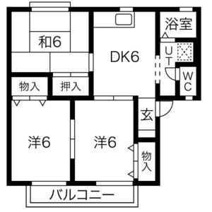 3DK 間取り図