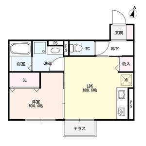 1LDK 間取り図