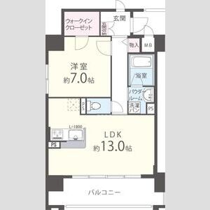 1LDK 間取り図