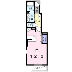 1K 間取り図