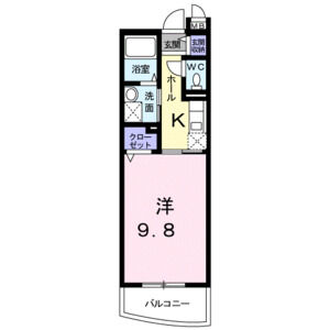 1K 間取り図