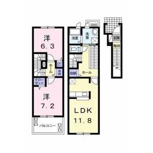 2LDK 間取り図