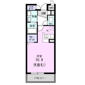 ワンルーム 間取り図