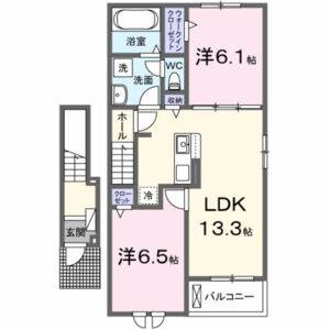 2LDK 間取り図