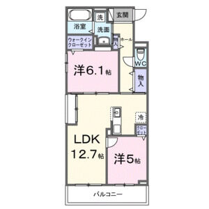 2LDK 間取り図