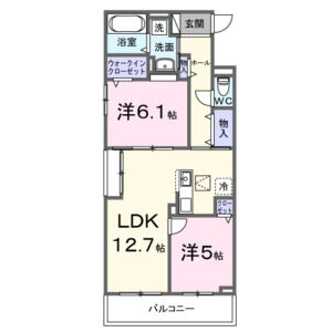 2LDK 間取り図