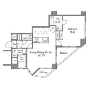1LDK 間取り図