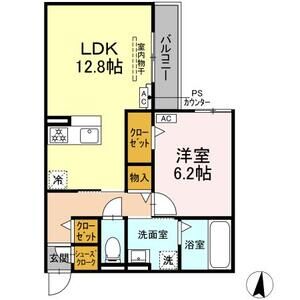 1LDK 間取り図