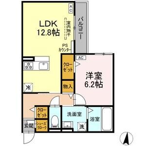 1LDK 間取り図