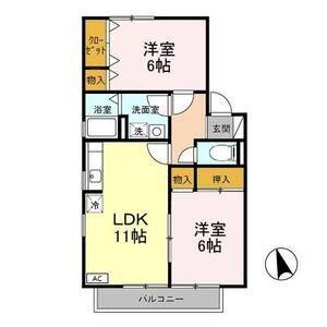 2LDK 間取り図