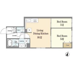 2LDK 間取り図