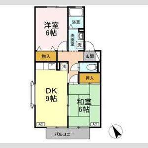 2DK 間取り図