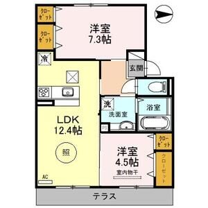 2LDK 間取り図