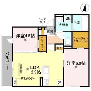 2LDK 間取り図