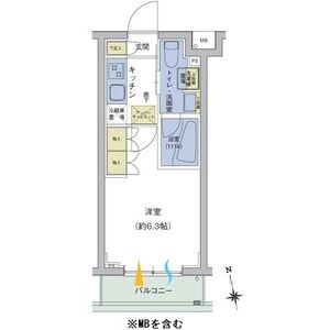 1K 間取り図