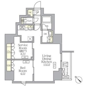 1LDK 間取り図