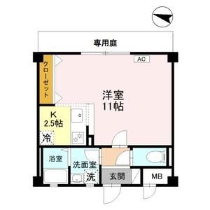 1K 間取り図