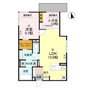 2LDK 間取り図